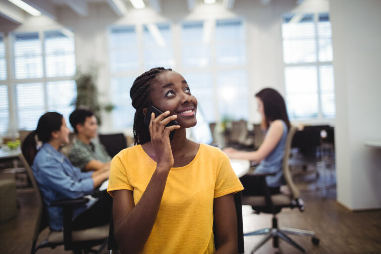 Woman talking on mobile phone